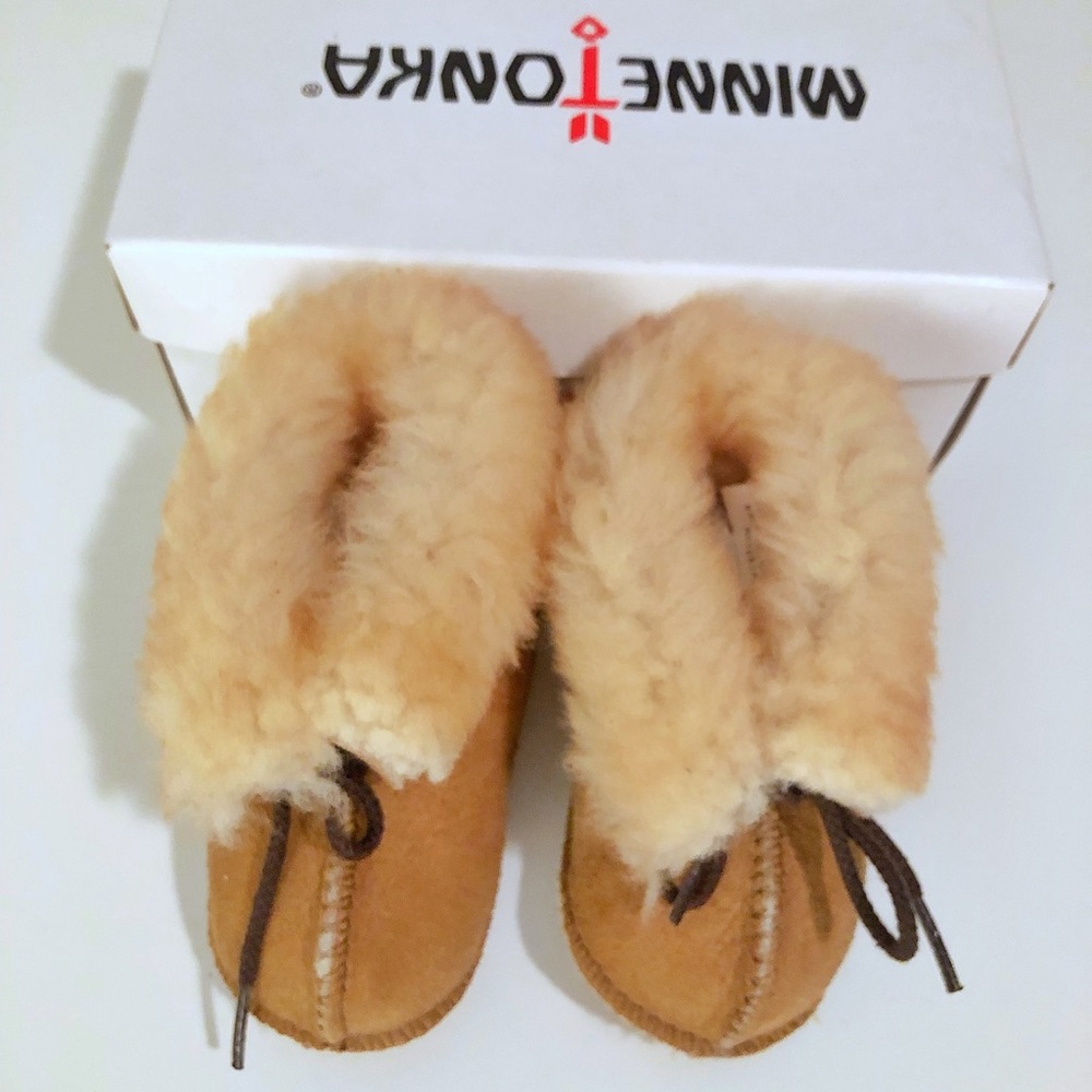 Minnetonka baby shearling booties